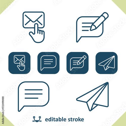Message - Contact - Contact Us Icons