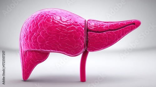 Vibrant Model of Human Liver Anatomy for Educational Purposes