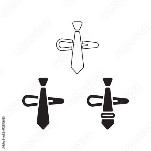 Tie Clip Solid Formal Wear Icon Pack