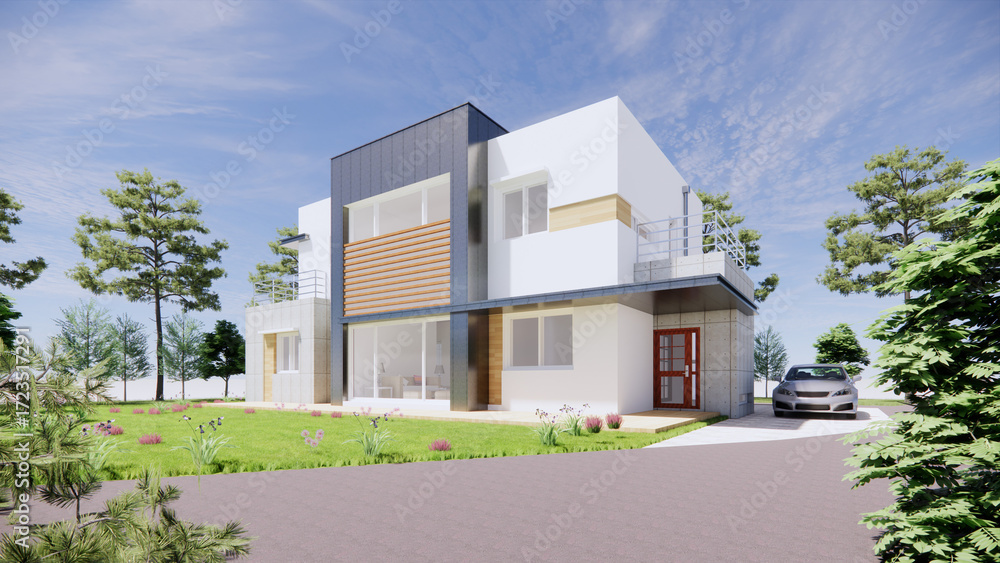 Fototapeta premium modern residential building