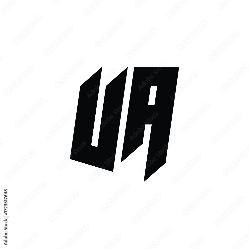 Obraz premium VA monogram logo design letter text name symbol monochrome logotype alphabet character simple logo