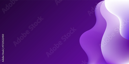 Purple gradient smooth wave layer abstract background. Modern vector design
