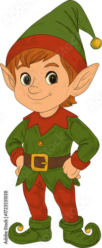 Christmas Elf Character Illustration 
