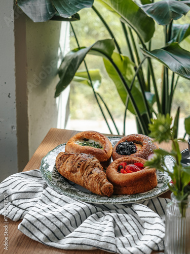 Assorted baked goods with fillings