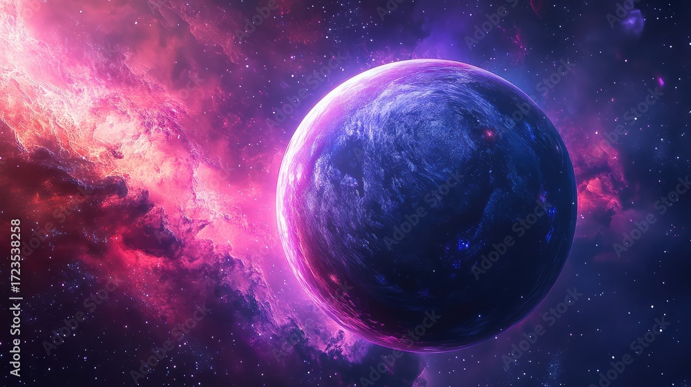 Obraz premium etherel dreamy style of a warping planet