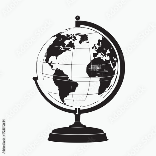 globe on white background