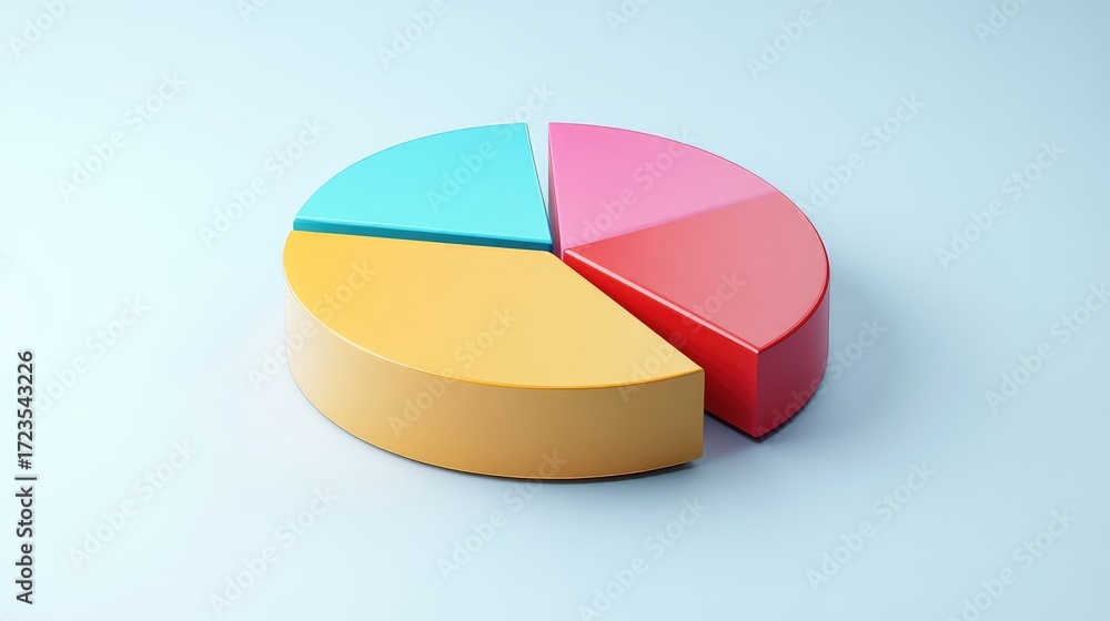 Fototapeta premium gradient enhancing pie chart design style