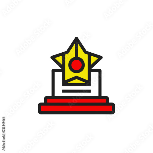 Award plaque icon vector illustration scalable graphic award recognition success achievement