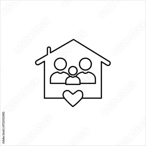 household icons. simple line vector illustration