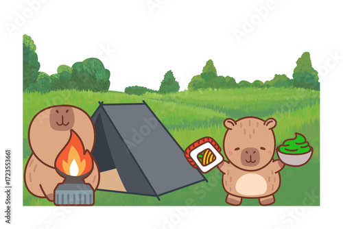 camping in the mountains