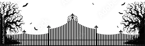 horror cemetery gates halloween decoration