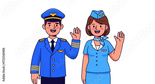 Pilot and Flight Attendant