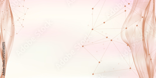 Molecular abstract structure background.
Scientific vector illustration with molecule
DNA. Medical, science and technology concept for banner template or header