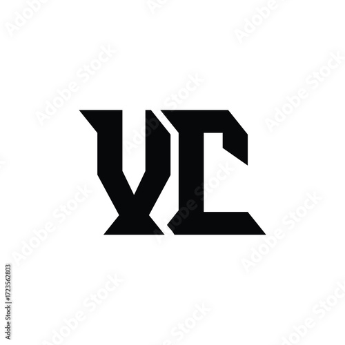 VC monogram logo design letter text name symbol monochrome logotype alphabet character simple logo