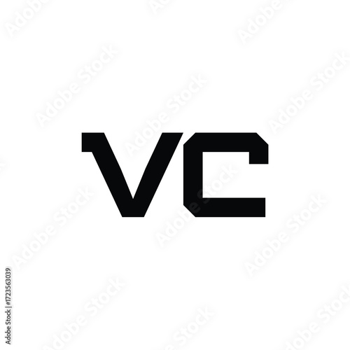 VC monogram logo design letter text name symbol monochrome logotype alphabet character simple logo