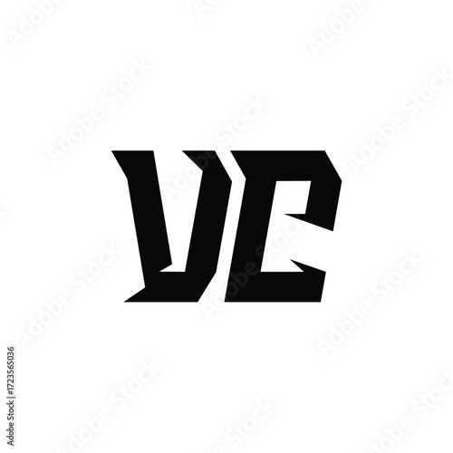 VC monogram logo design letter text name symbol monochrome logotype alphabet character simple logo