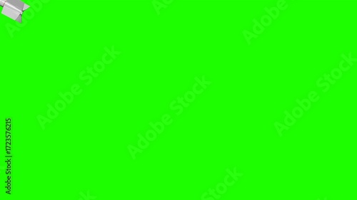 Wallpaper Mural Missile launch isolated. Military rocket flying green screen. Torontodigital.ca