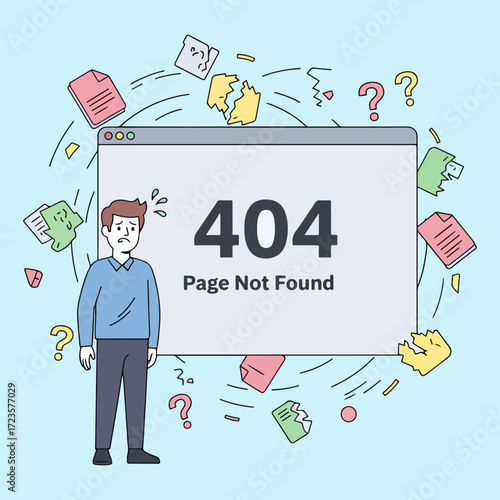 Illustration of 404 Page Not Found