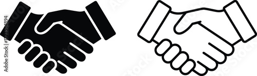 Hand shake icons 
