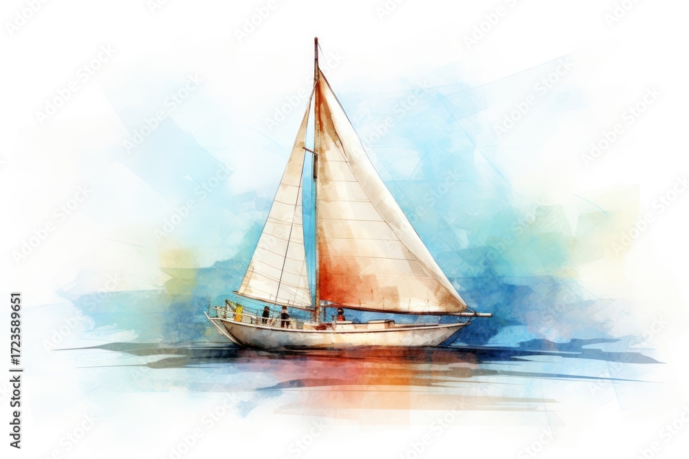 Fototapeta premium Boat sailboat painting vehicle.