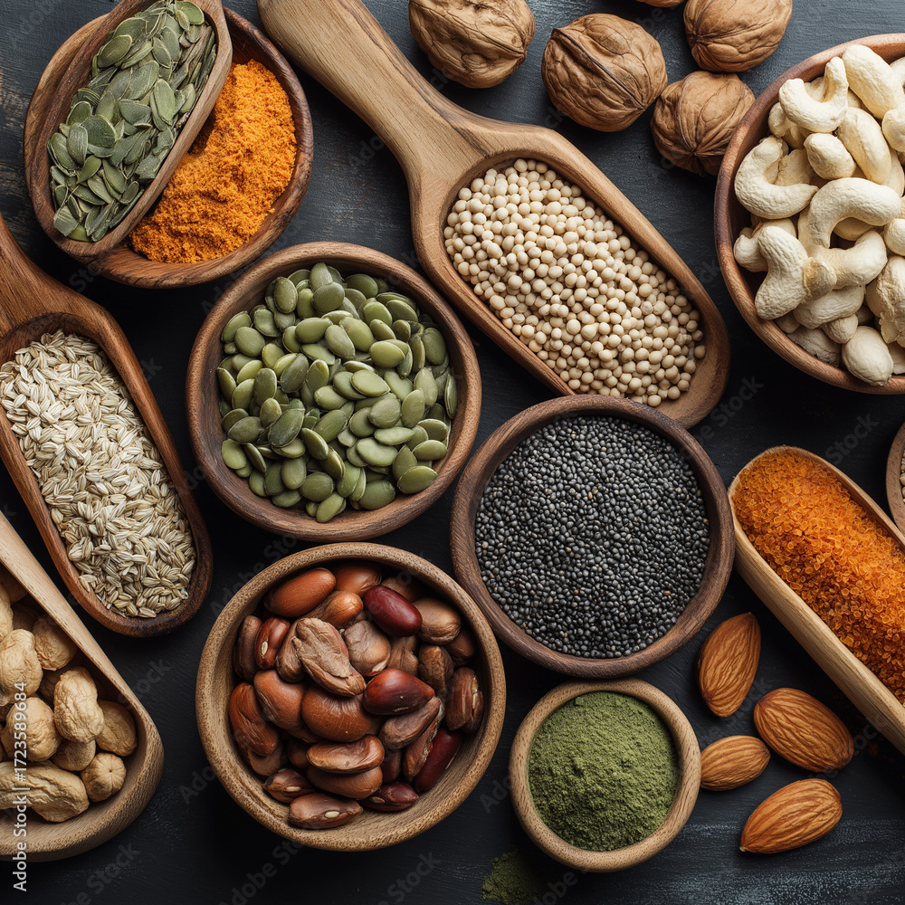 Fototapeta premium variety of nuts