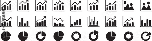 vector icons for statistics data analysis infographics dashboards presentation reports digital marketing visuals