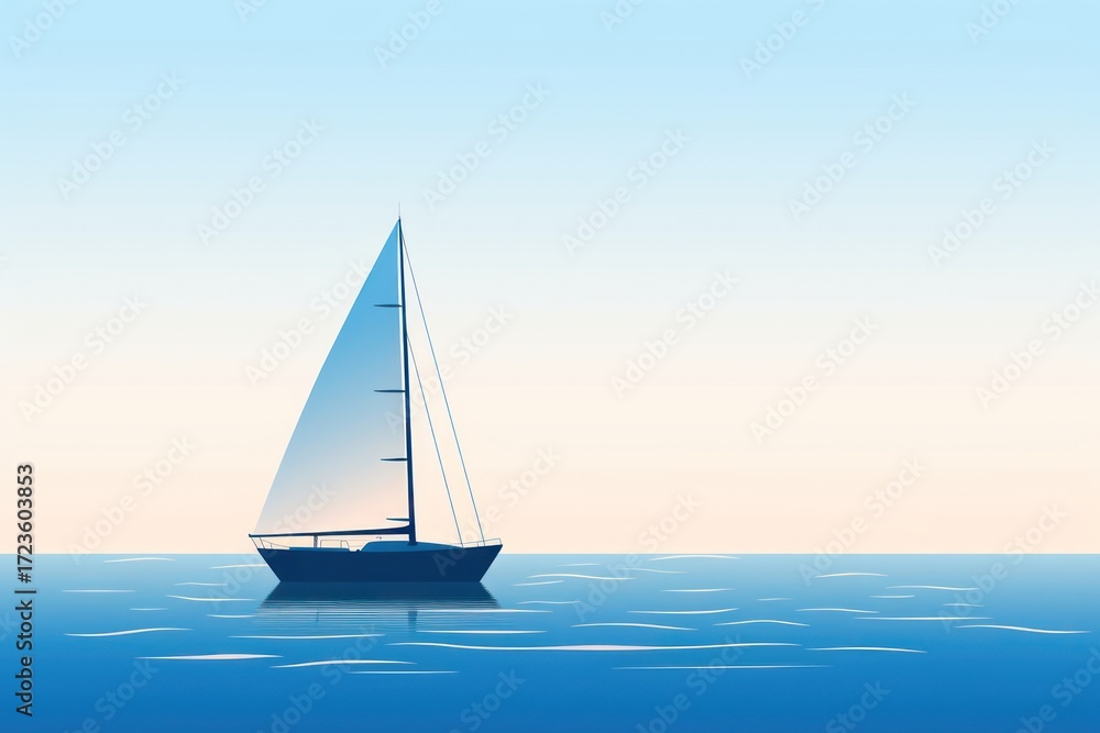 Fototapeta premium Sailboat watercraft vehicle yacht.