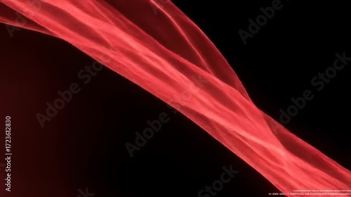 Red fabric flow