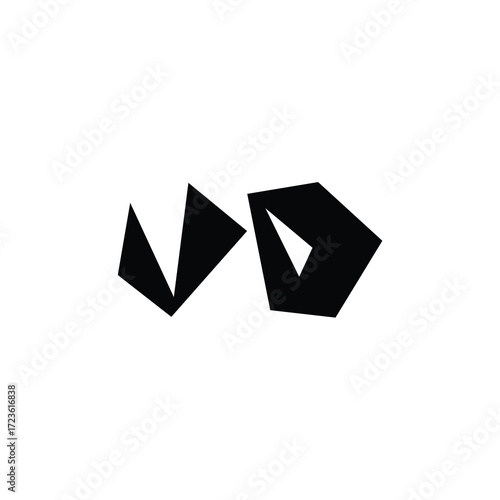 Free Download VD monogram logo design letter text name symbol monochrome logotype alphabet character simple logo - GFXLoad