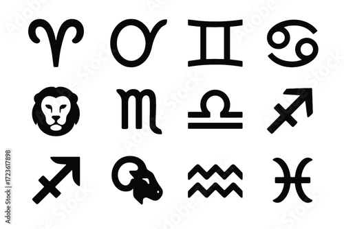 Rocky cancer shell sagittarius tail icon arrow texture zodiac modern icons outline