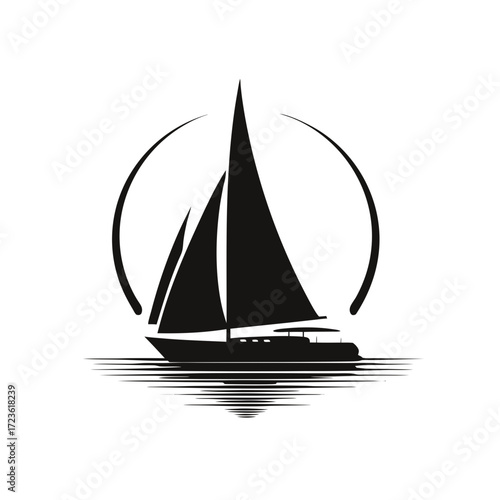 sailing ship on a black background