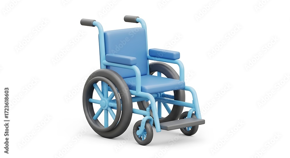 Fototapeta premium Blue Wheelchair for Disabled Person.
