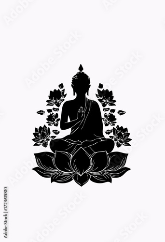 buddha statue silhouette