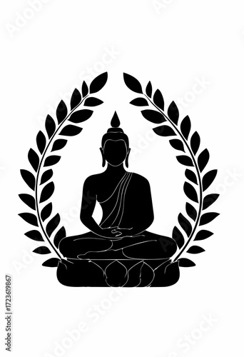 vector illustration of a buddha