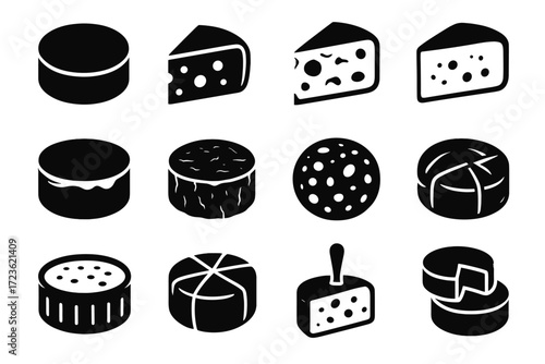 Icon texture wheel round icons vector full hard cutter mold aged cheese