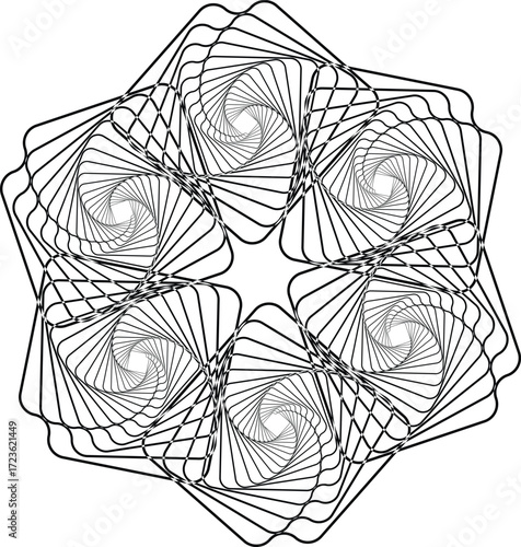 a mandala, a spiritual and ritual symbol originating in Asian cultures, particularly in Hinduism and Buddhism. 