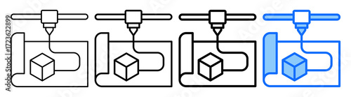 Rapid Prototyping Icon Different Style Outline Collection Set