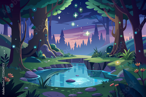 fantasy landscape with a fairy tale castle