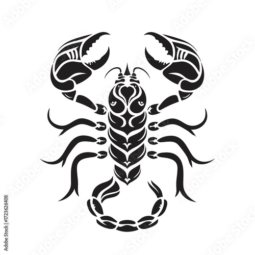 scorpion tattoo vector illustration
