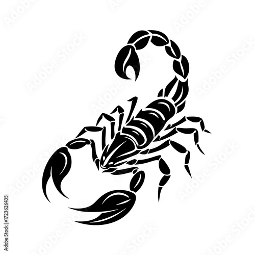 scorpion tattoo vector illustration