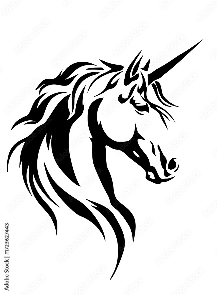 Fototapeta premium black horse head