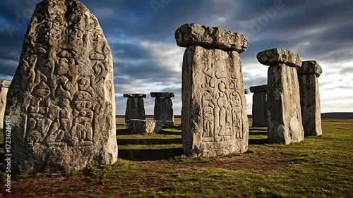 Stone circle carved by forgotten hands long ago