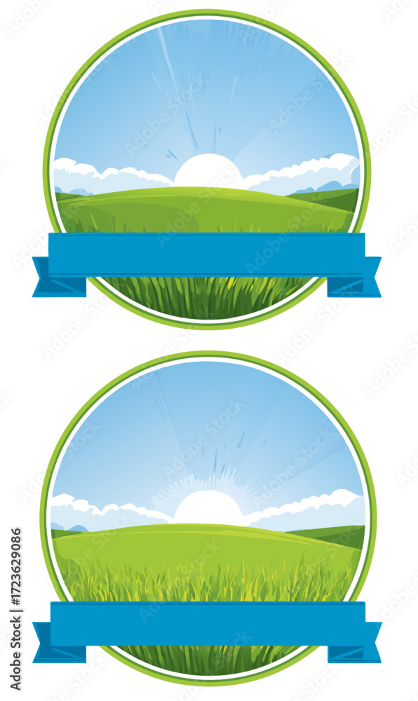 Fototapeta premium set of banners with nature