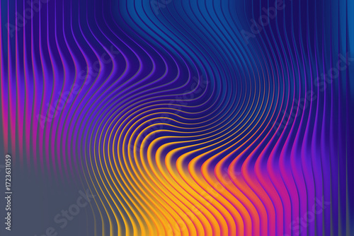 Radiant Gradient Pulse – Abstract Wave Lines in Blue, Purple, and Orange
