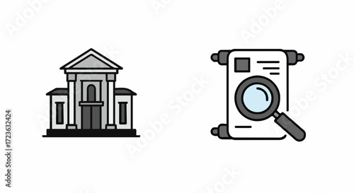 Vector museum element