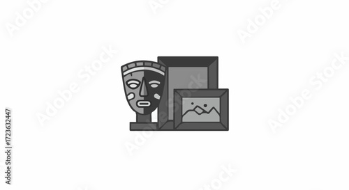 Vector museum element