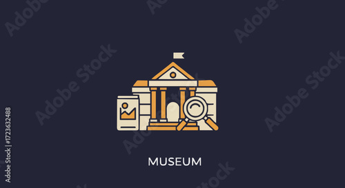 Vector museum element