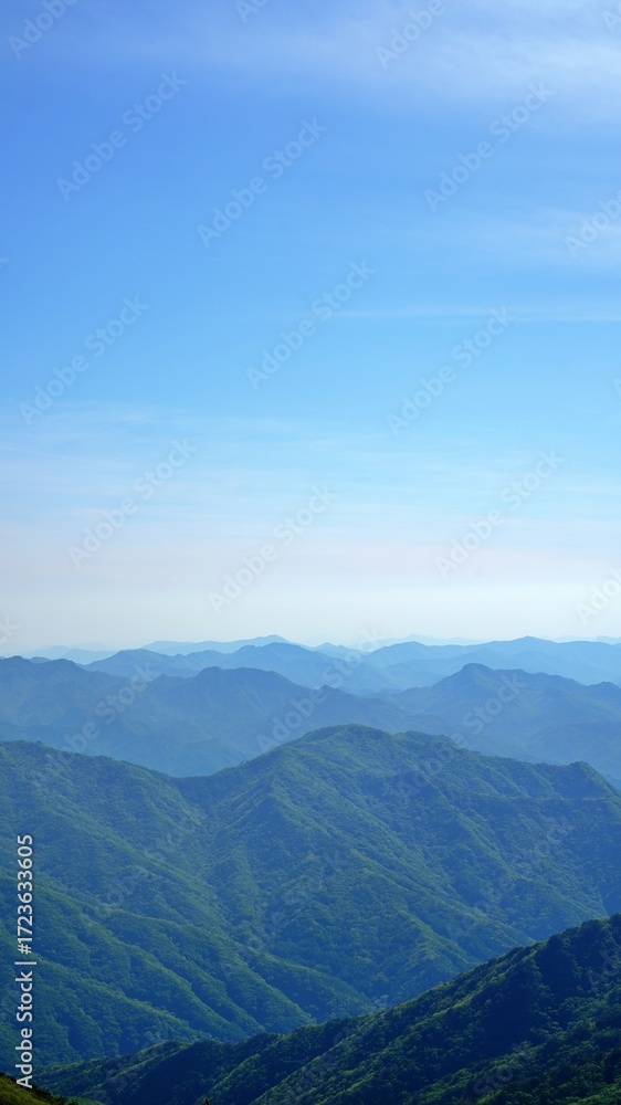 Obraz premium Beautiful natural scenery from Sobaeksan Mountain, Korea