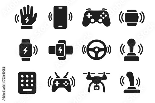 Signal haptic vector controller icon icons feedback band control wheel pad tactile