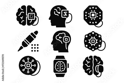 Control vector neural neuro patch link icon translation chip implant